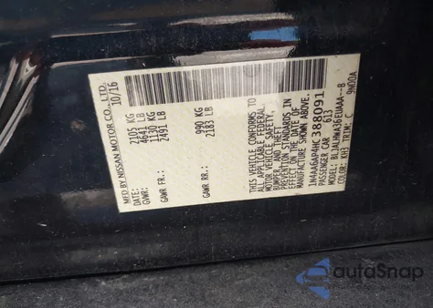 2017 Nissan Maxima 3.5 Platinum from USA, damaged, VIN 1N4AA6AP4HC388091